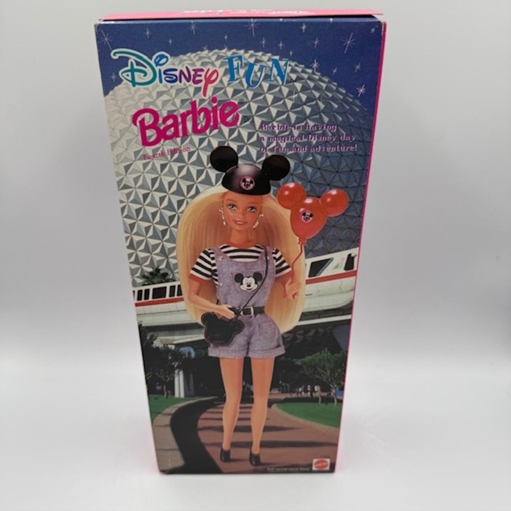 Disney Fun Barbie Fourth Edition 1996 Mattel Mickey Mouse Ears NIB - Picture 6 of 6